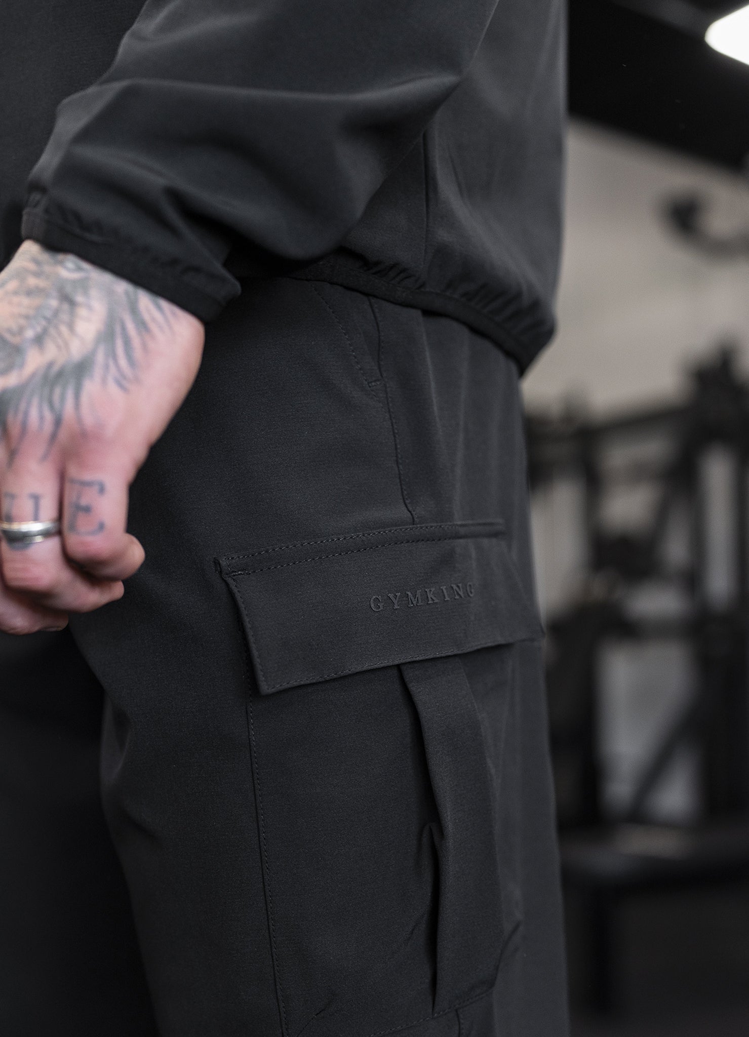 Gym King Mini Ripstop Woven Utility Pant - Black