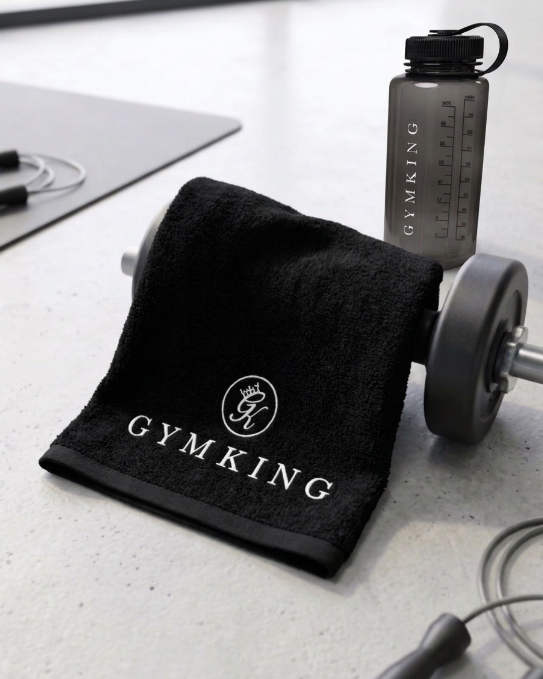 Gym King Small Pro Logo Towel - Black/White