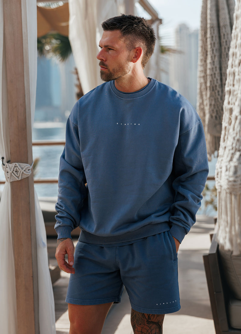 Gym King Purpose Washed Crew - Deep Indigo
