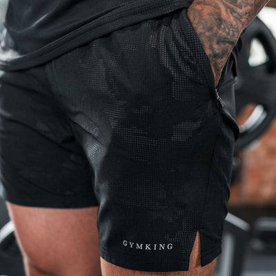 camo gym shorts