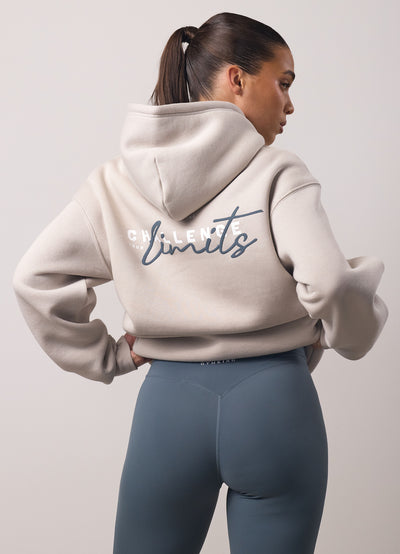Gym King Challenge Relaxed Fit Hood - Light Stone