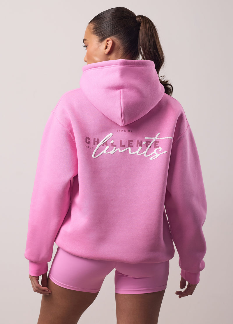 Gym King Challenge Relaxed Fit Hood - Bubblegum Pink