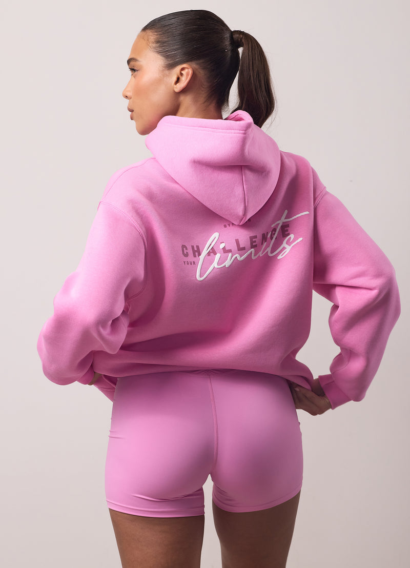 Gym King Challenge Relaxed Fit Hood - Bubblegum Pink