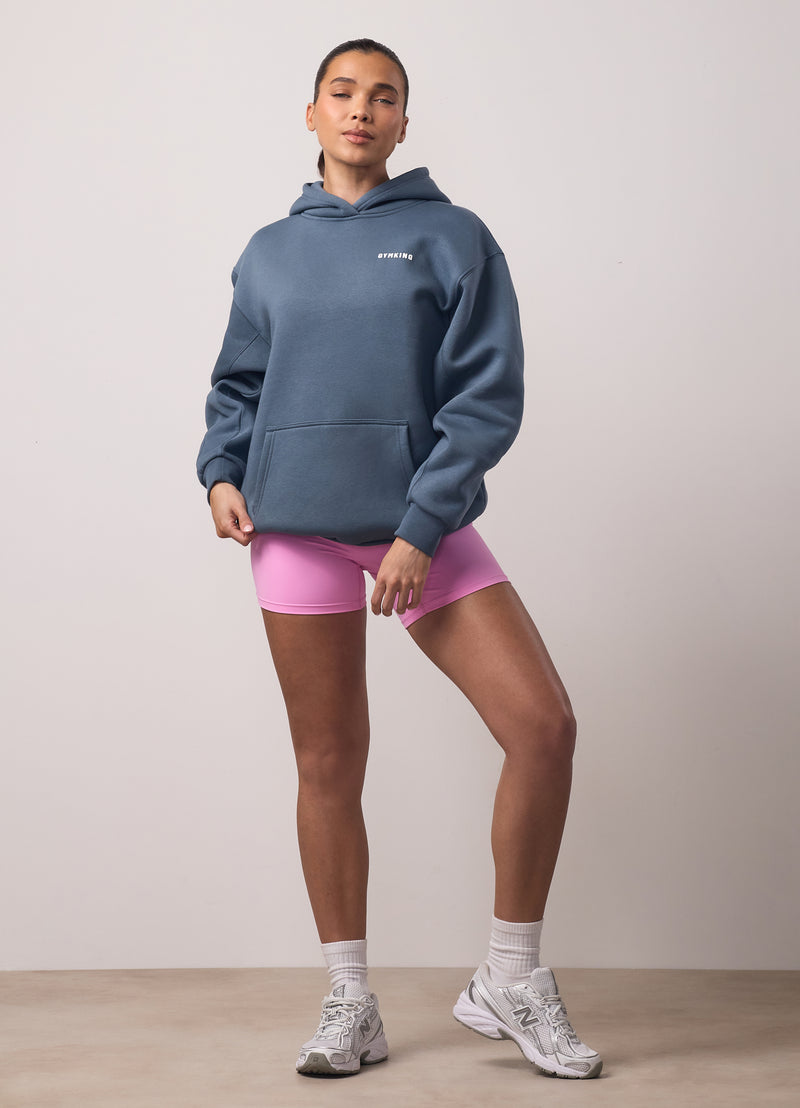 Gym King Challenge Relaxed Fit Hood - Storm Blue