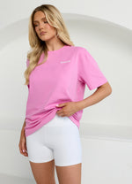 Gym King Challenge Boyfriend Tee - Bubblegum Pink