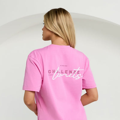 Gym King Challenge Boyfriend Tee - Bubblegum Pink