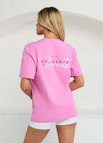 Gym King Challenge Boyfriend Tee - Bubblegum Pink