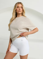 Gym King Challenge Boyfriend Tee - Light Stone