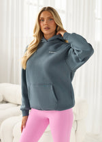 Gym King Challenge Relaxed Fit Hood - Storm Blue