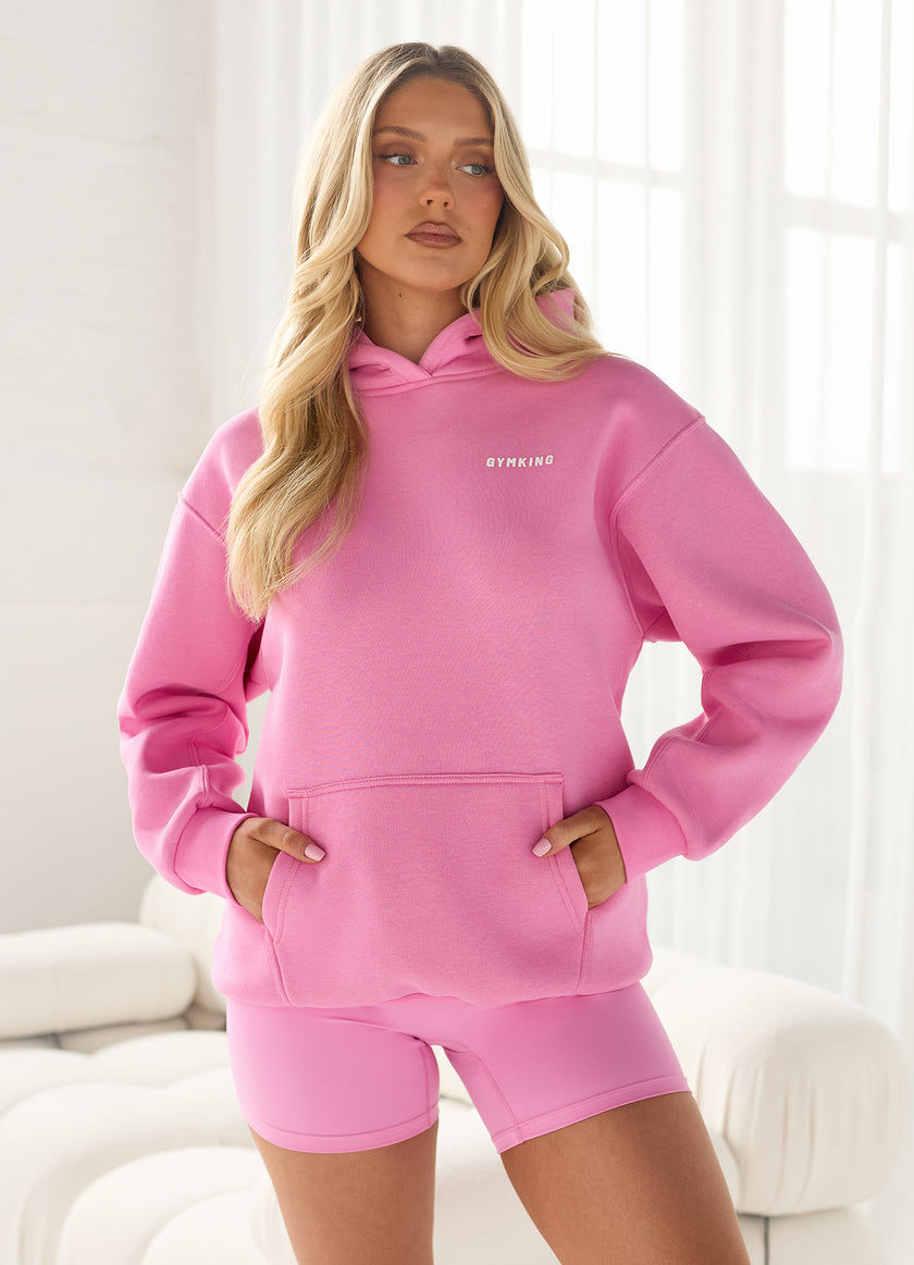 Gym King Challenge Relaxed Fit Hood - Bubblegum Pink