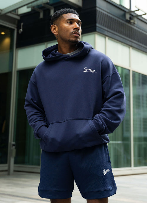 Gym King College Lightweight Hoodie - Oxford Blue