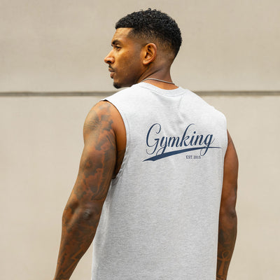 Gym King College Jersey Tank - Grey Marl
