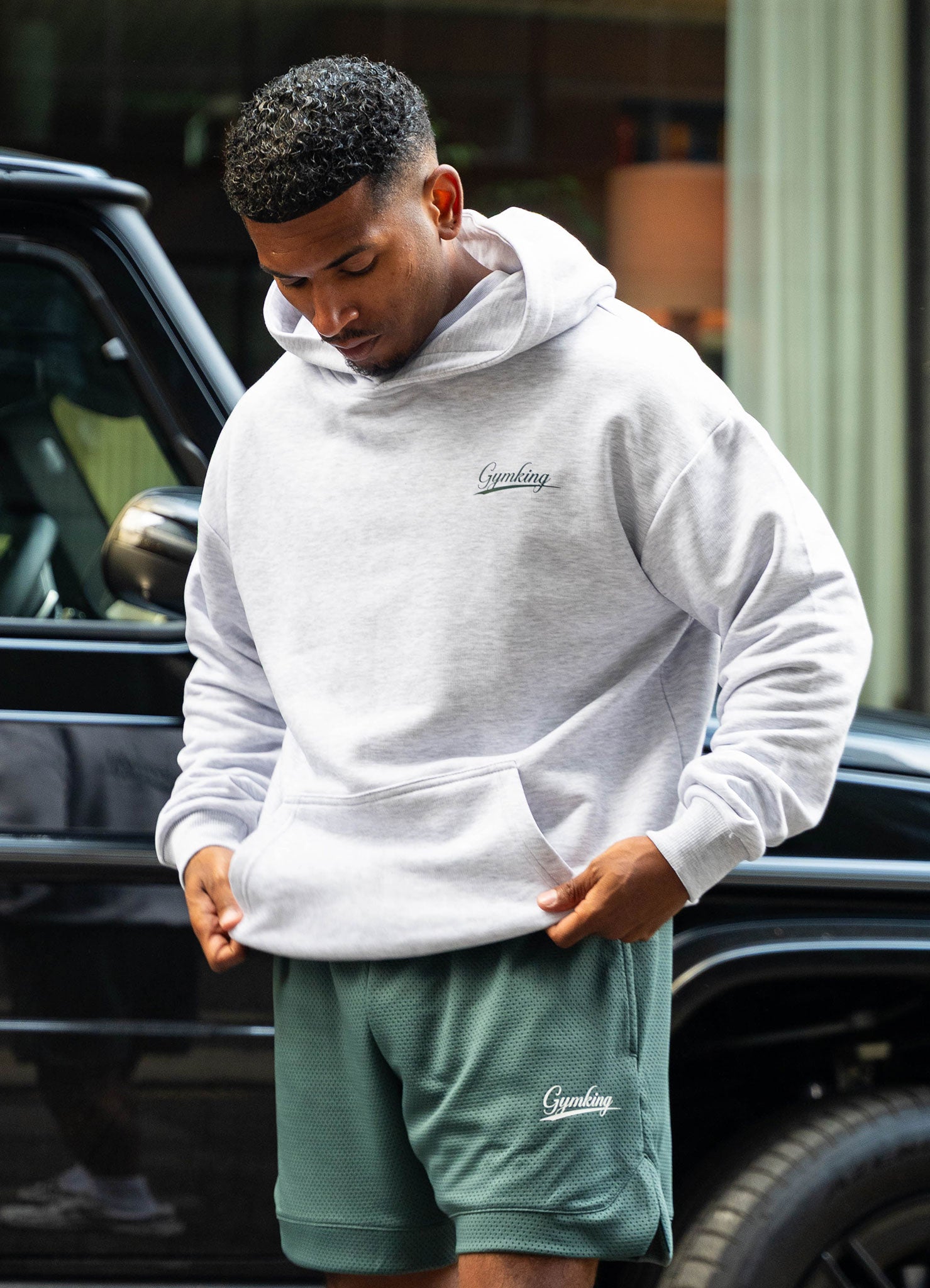 Gym King College Lightweight Hoodie - Snow Marl