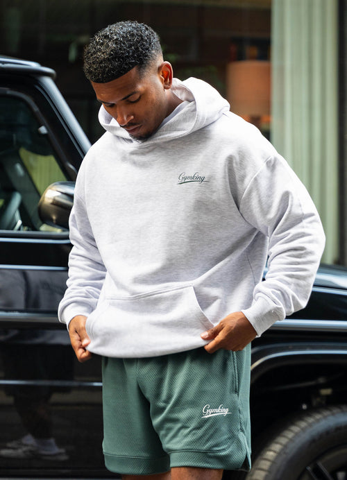 Gym King College Lightweight Hoodie - Snow Marl