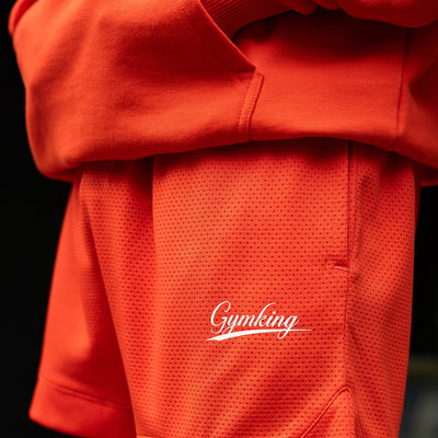 Gym King College Mesh Short - Lava Orange