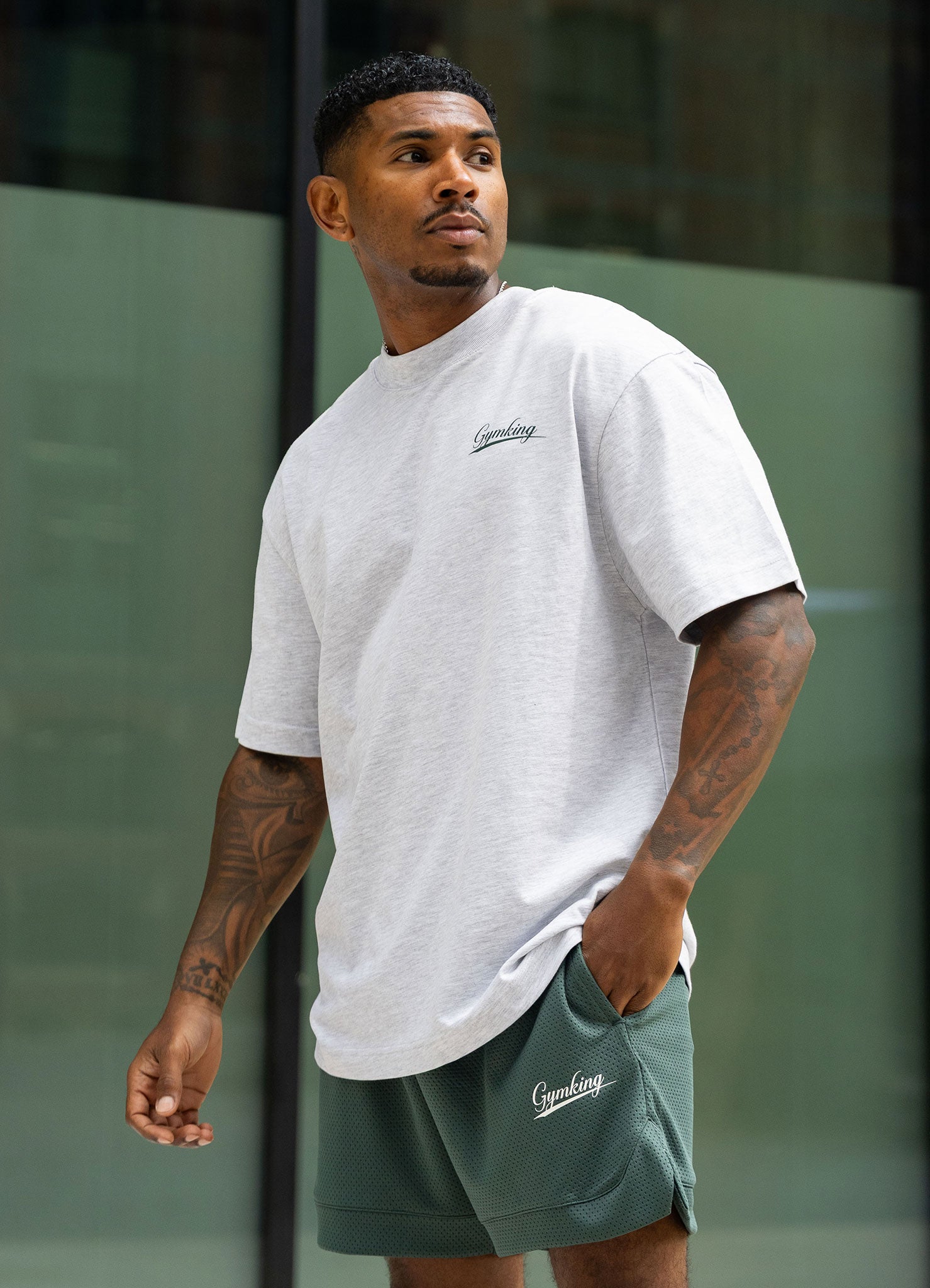 Gym King College Jersey Tee - Snow Marl