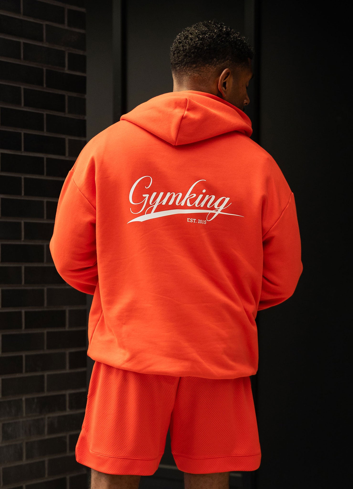 Gym King College Lightweight Hoodie - Lava Orange
