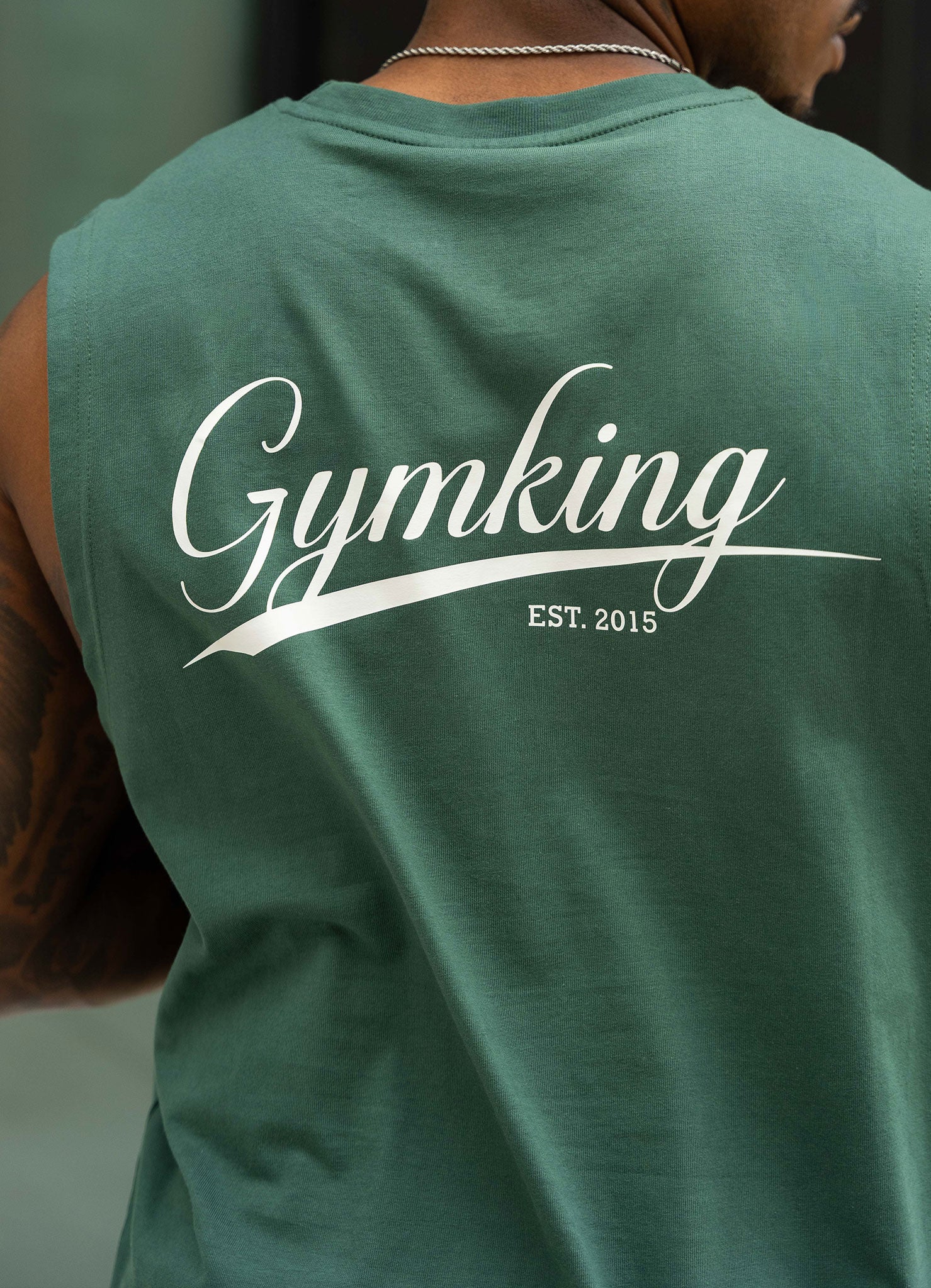 Gym King College Jersey Tank - Racing Green