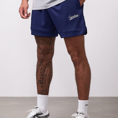 Gym King College Mesh Short - Oxford Blue