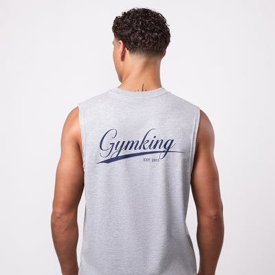 Gym King College Jersey Tank - Grey Marl