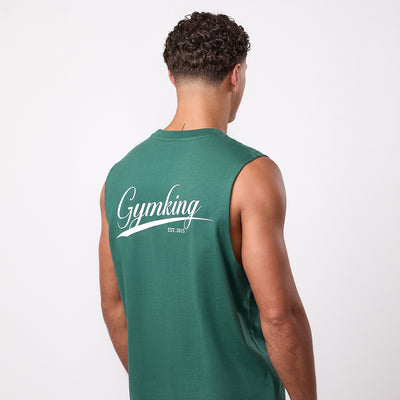 Gym King College Jersey Tank - Racing Green