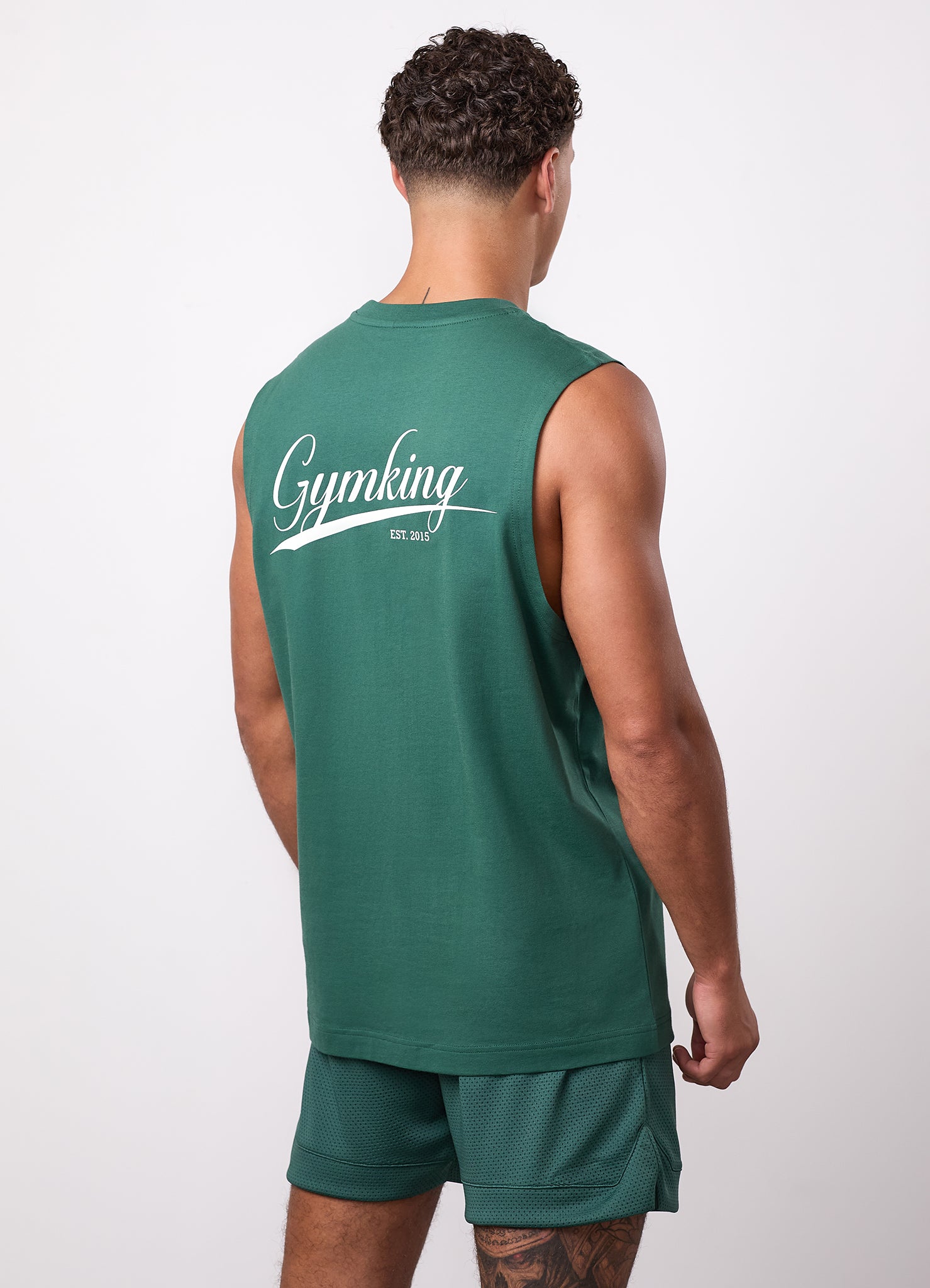 Gym King College Jersey Tank - Racing Green