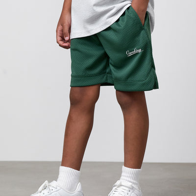 Gym King Younger Kids College Mesh Short - Racing Green