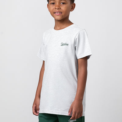 Gym King Younger Kids College Jersey Tee - Snow Marl