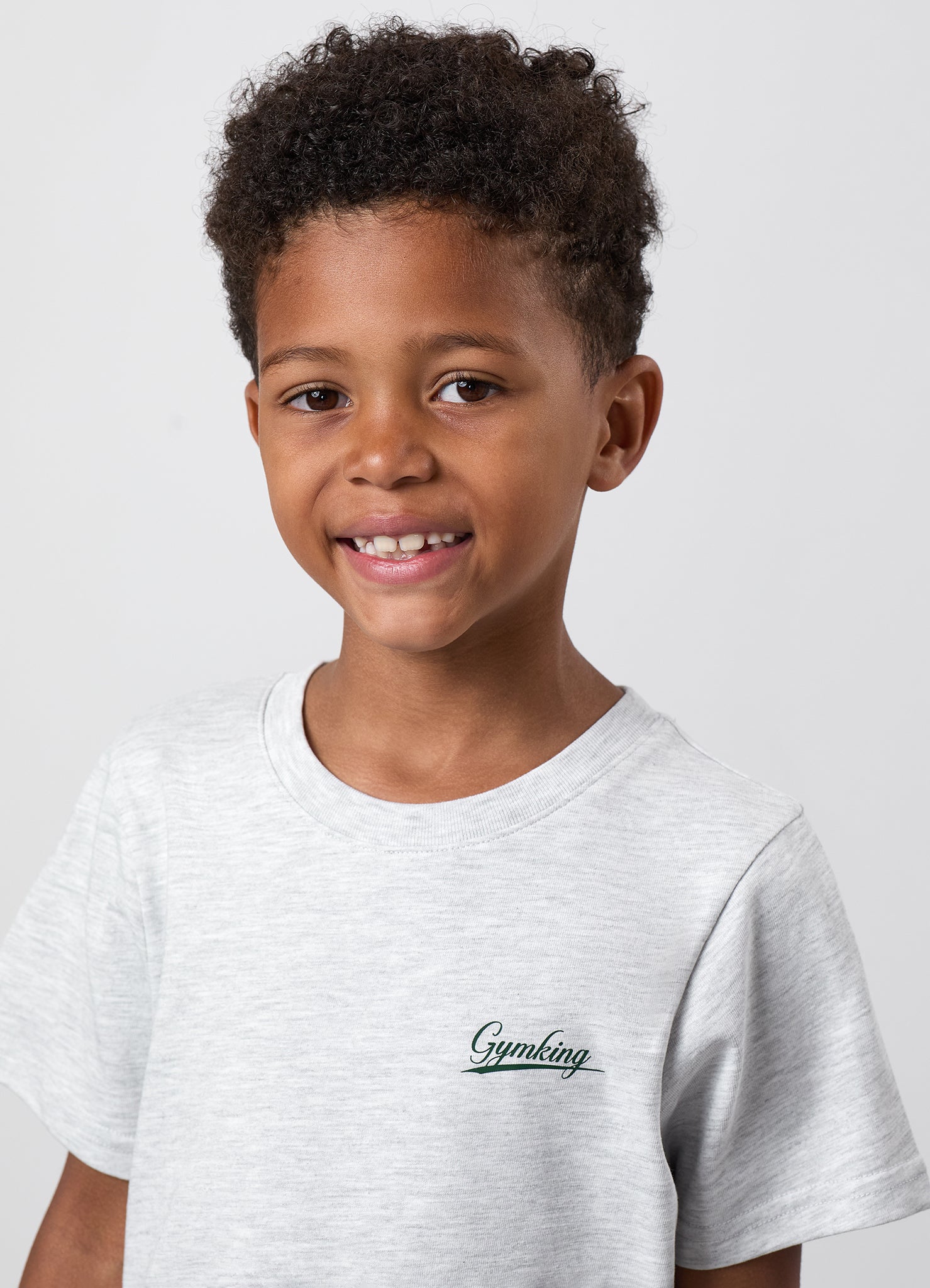 Gym King Older Kids College Jersey Tee - Snow Marl