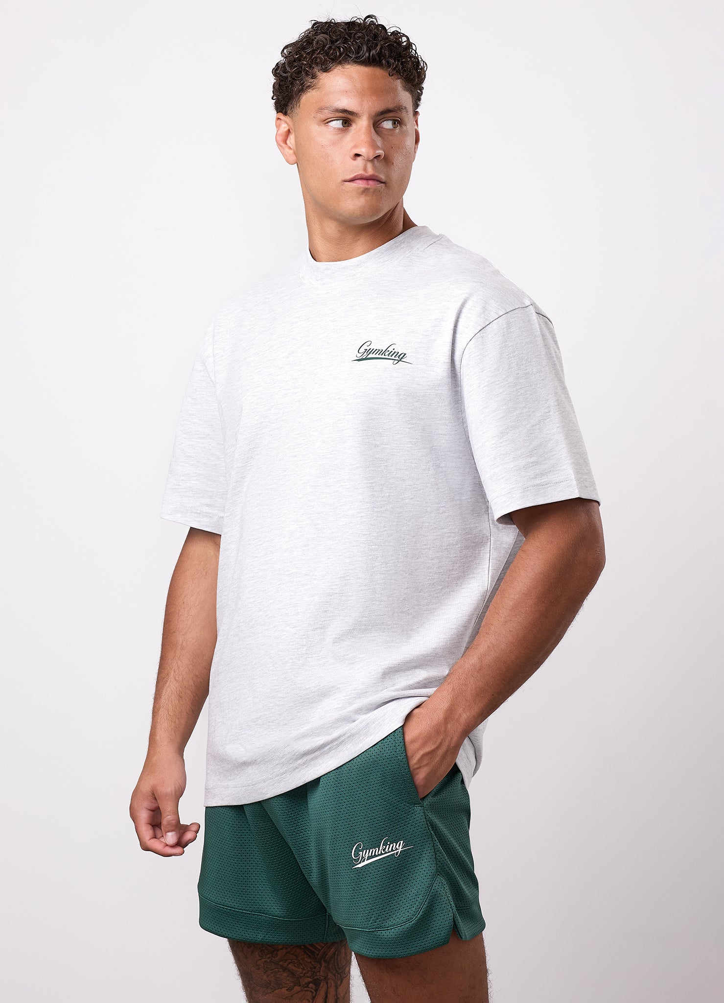 Gym King College Jersey Tee - Snow Marl