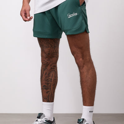 Gym King College Mesh Short - Racing Green