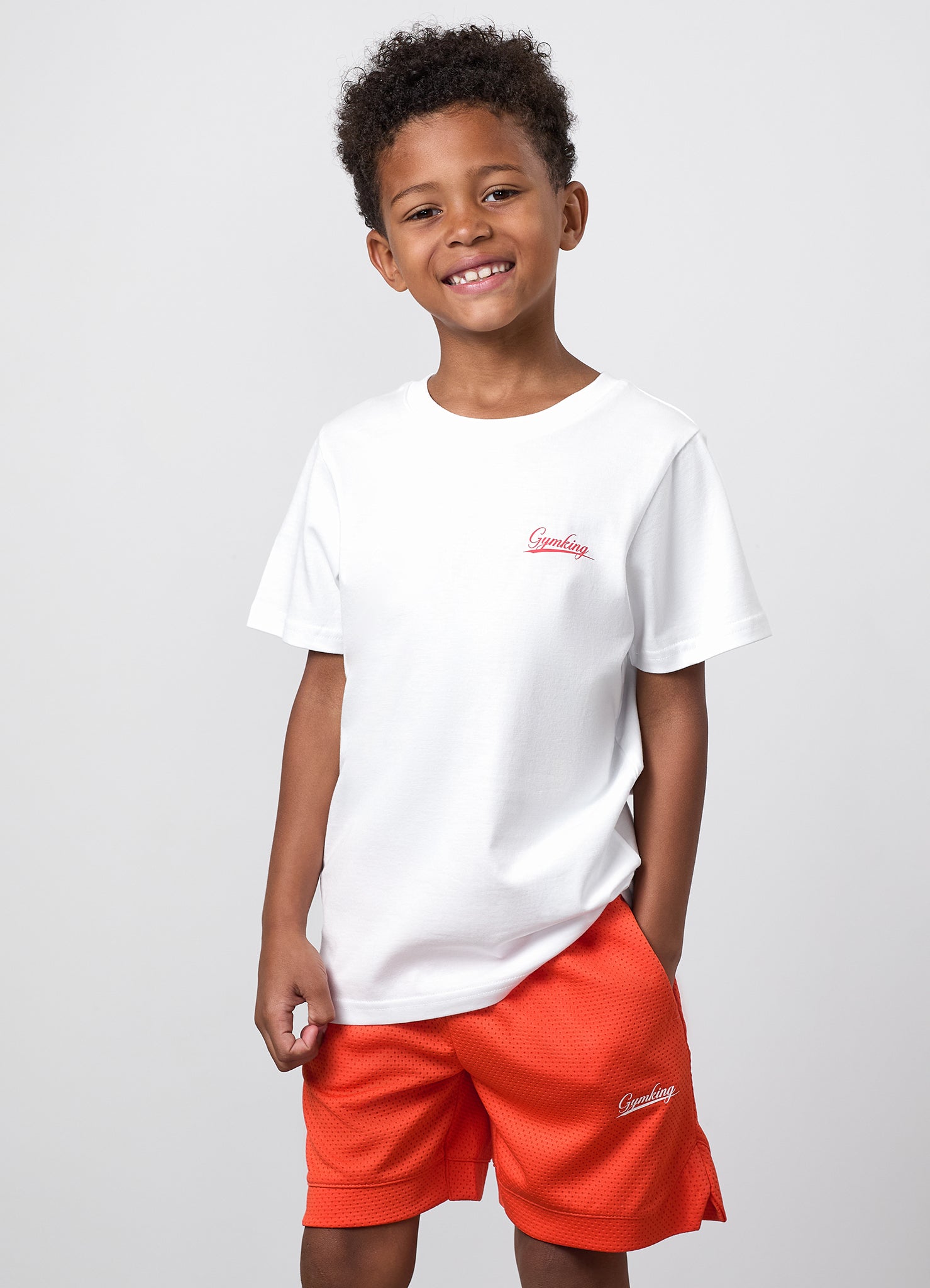 Gym King Older Kids College Jersey Tee - White