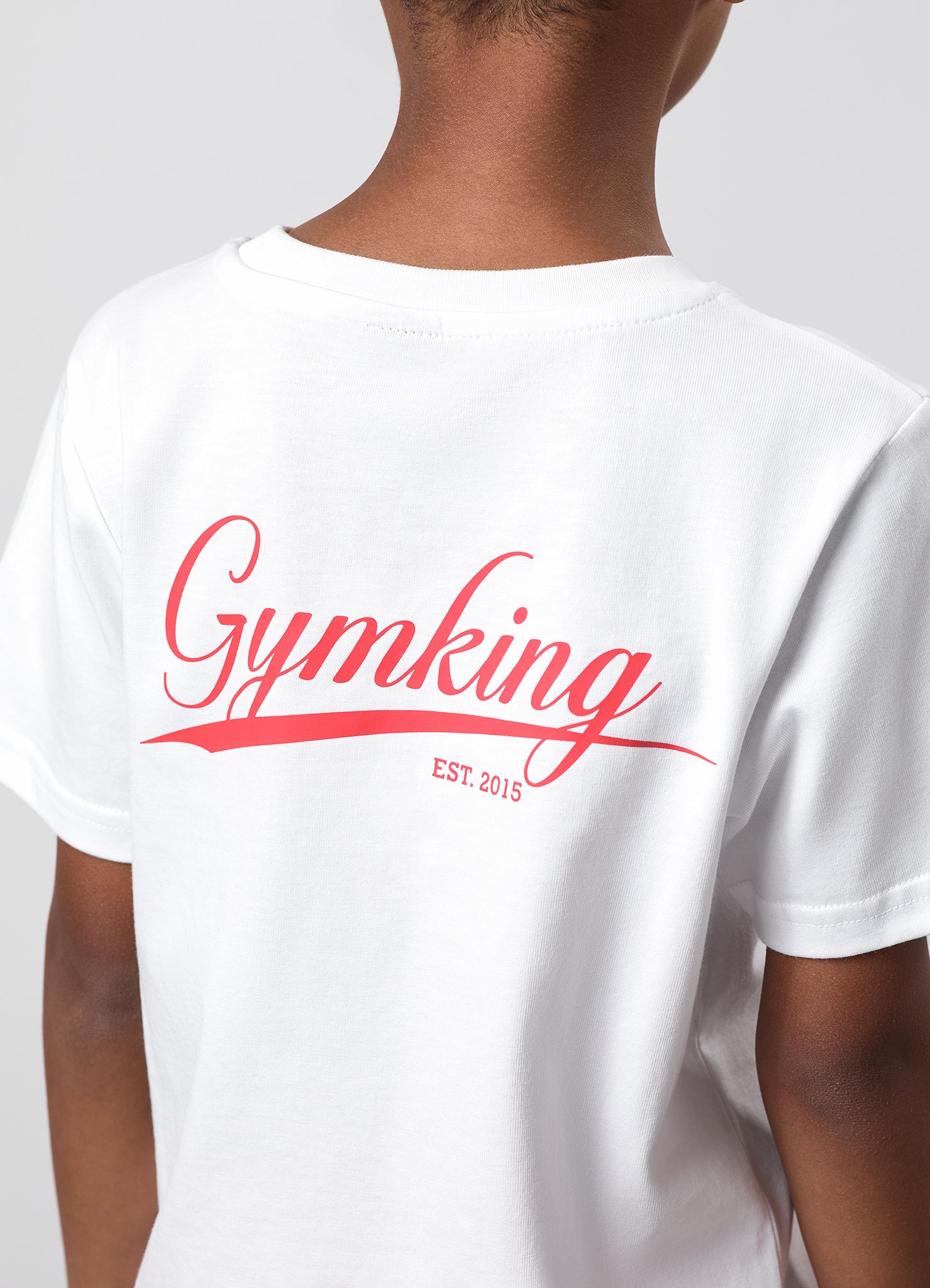 Gym King Older Kids College Jersey Tee - White