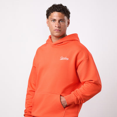 Gym King College Lightweight Hoodie - Lava Orange
