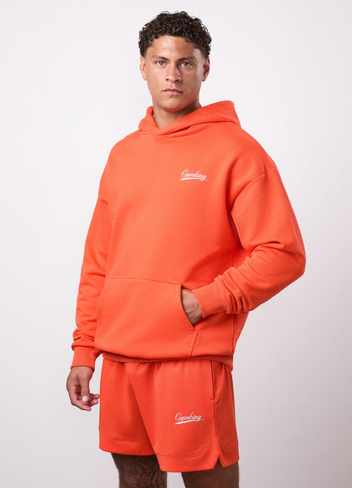 Gym King College Lightweight Hoodie - Lava Orange