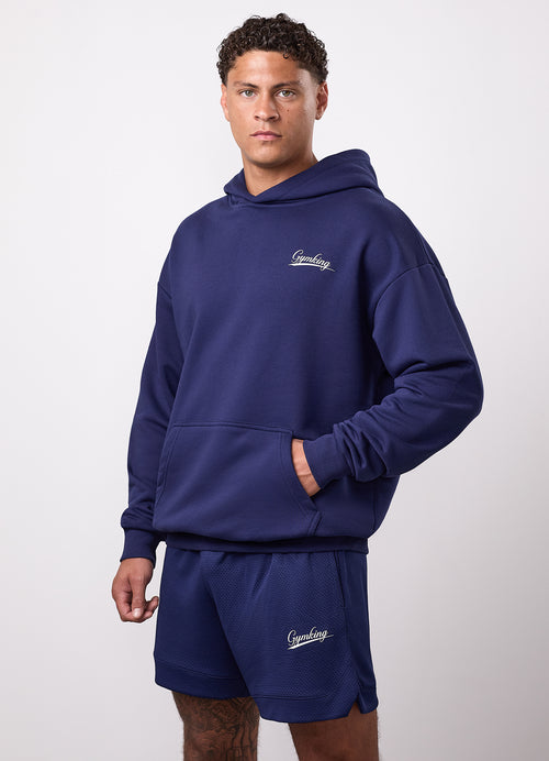Gym King College Lightweight Hoodie - Oxford Blue