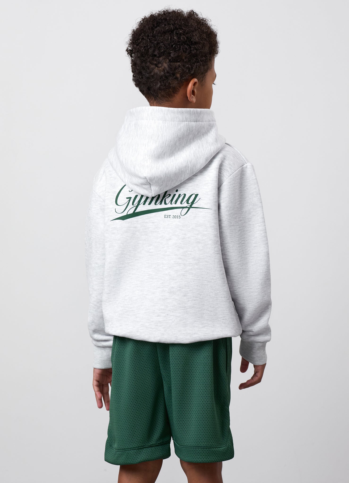 Gym King Older Kids College Lightweight Hoodie - Snow Marl