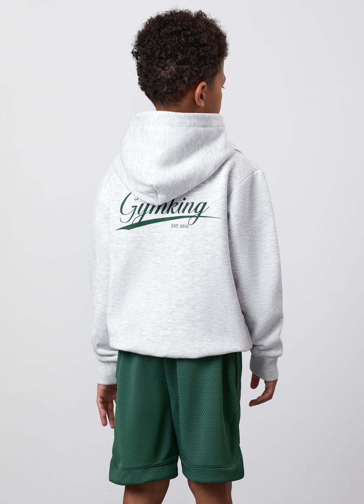 Gym King Older Kids College Lightweight Hoodie - Snow Marl