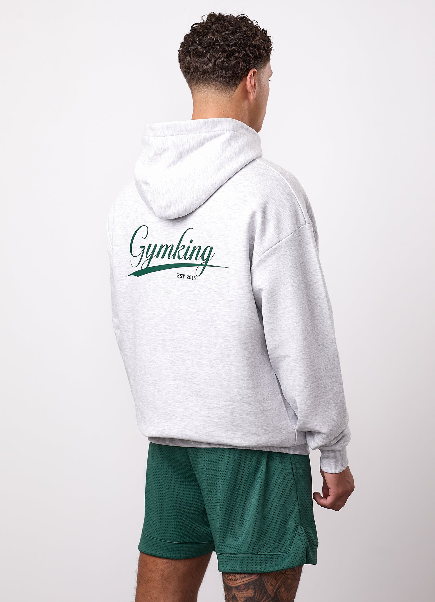 Gym King College Lightweight Hoodie - Snow Marl