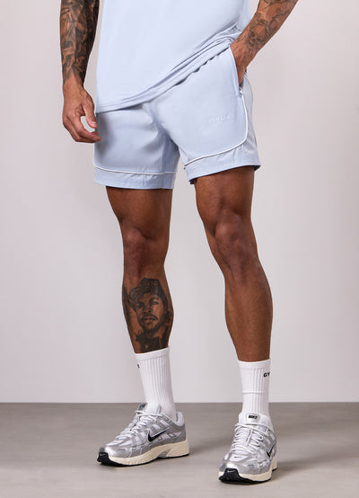 Gym King Core Piped Short - Fresh Blue