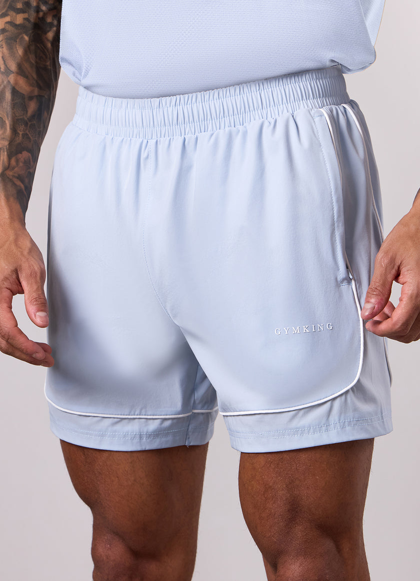 Gym King Core Piped Short - Fresh Blue