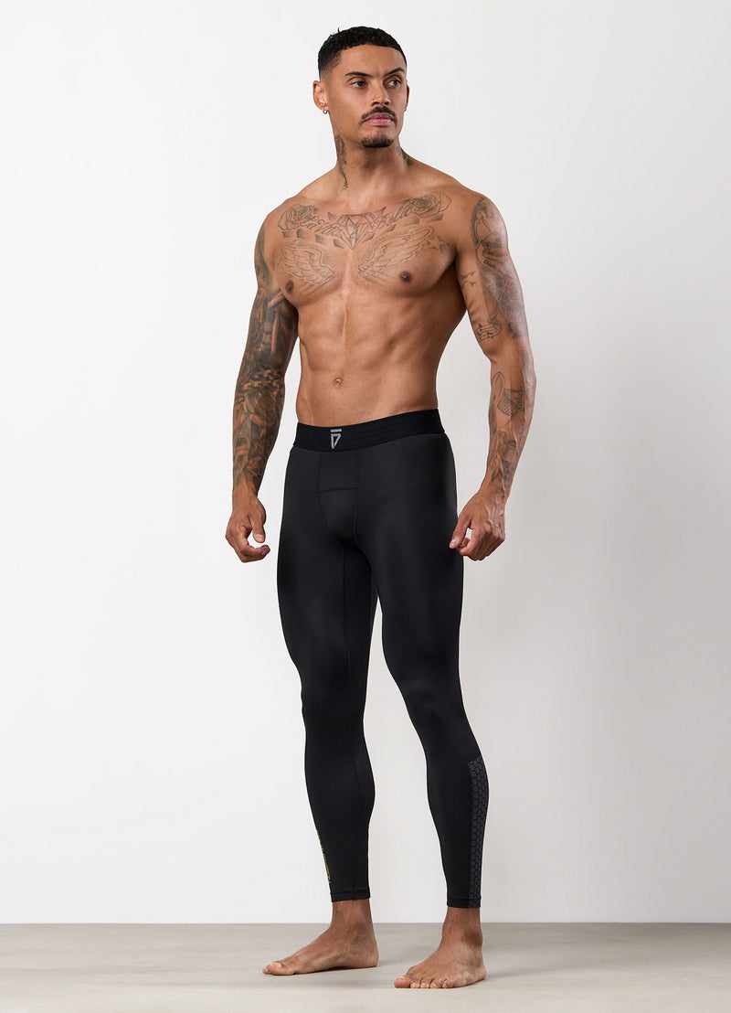 Gym King Fight Division Combat Compression Legging - Black