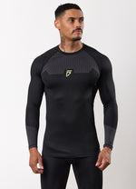 Gym King Fight Division Combat Long Sleeve Rash Guard - Black thumbnail