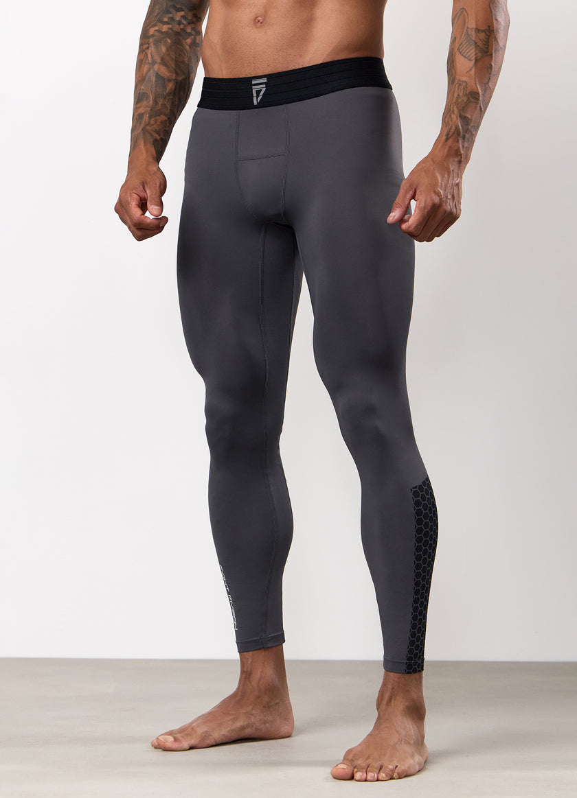 Gym King Fight Division Combat Compression Legging - Graphite