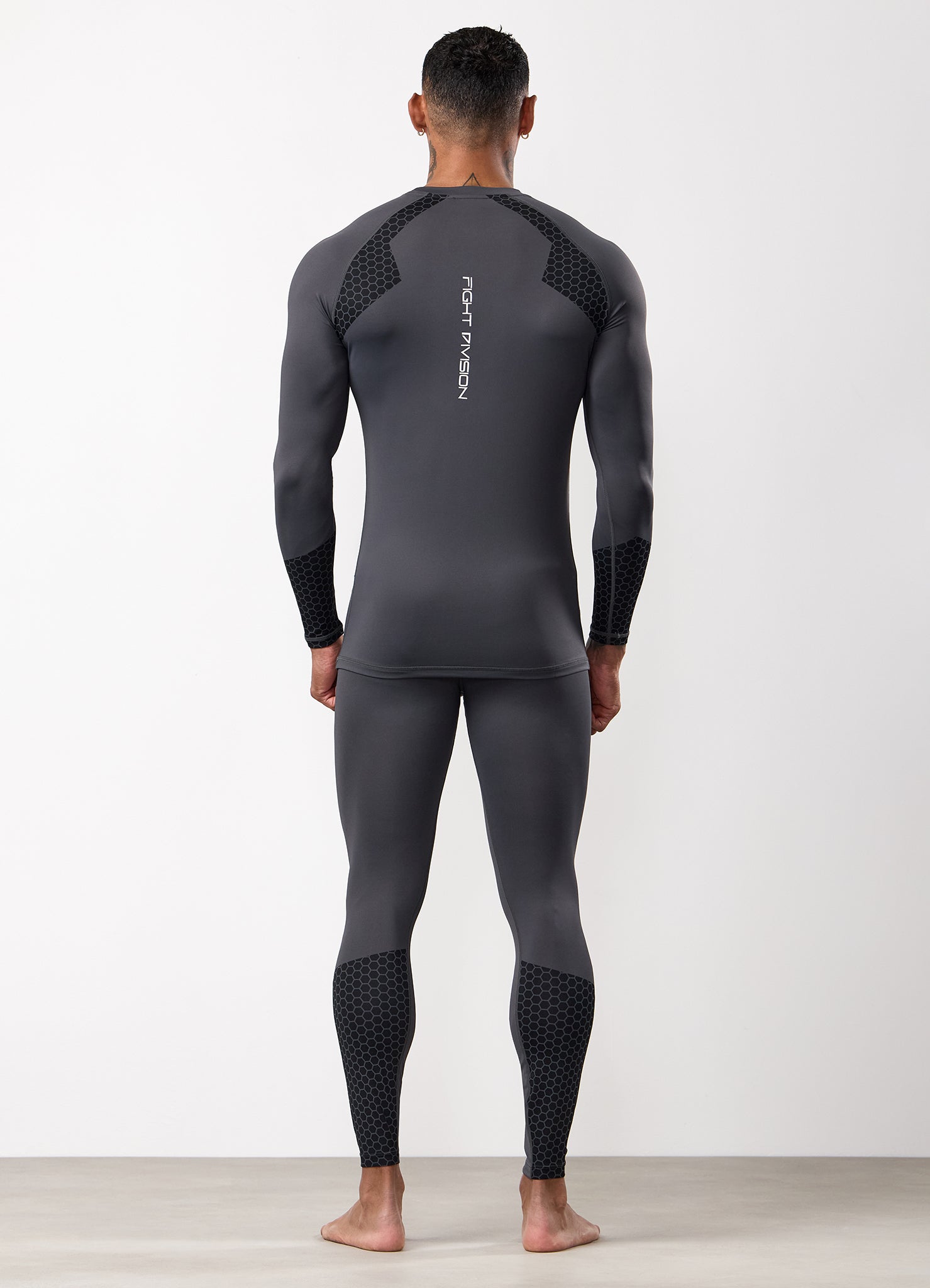 Gym King Fight Division Combat Long Sleeve Rash Guard - Graphite