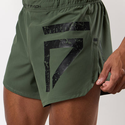 Gym King Fight Division Combat 5" Short - Deep Olive