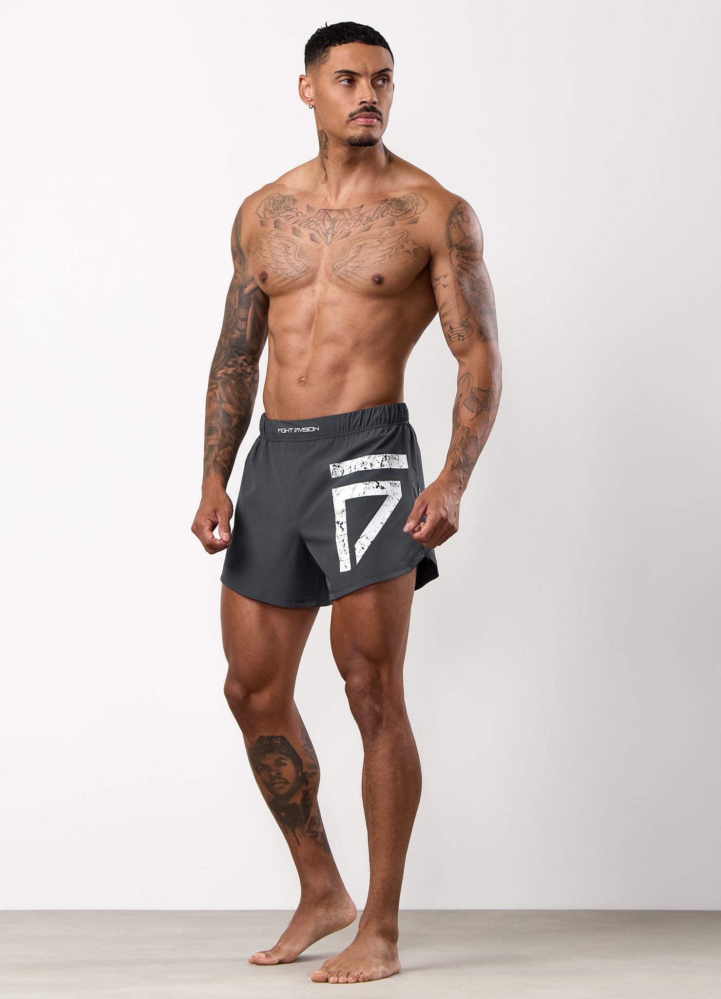 Gym King Fight Division Combat 5" Short - Graphite