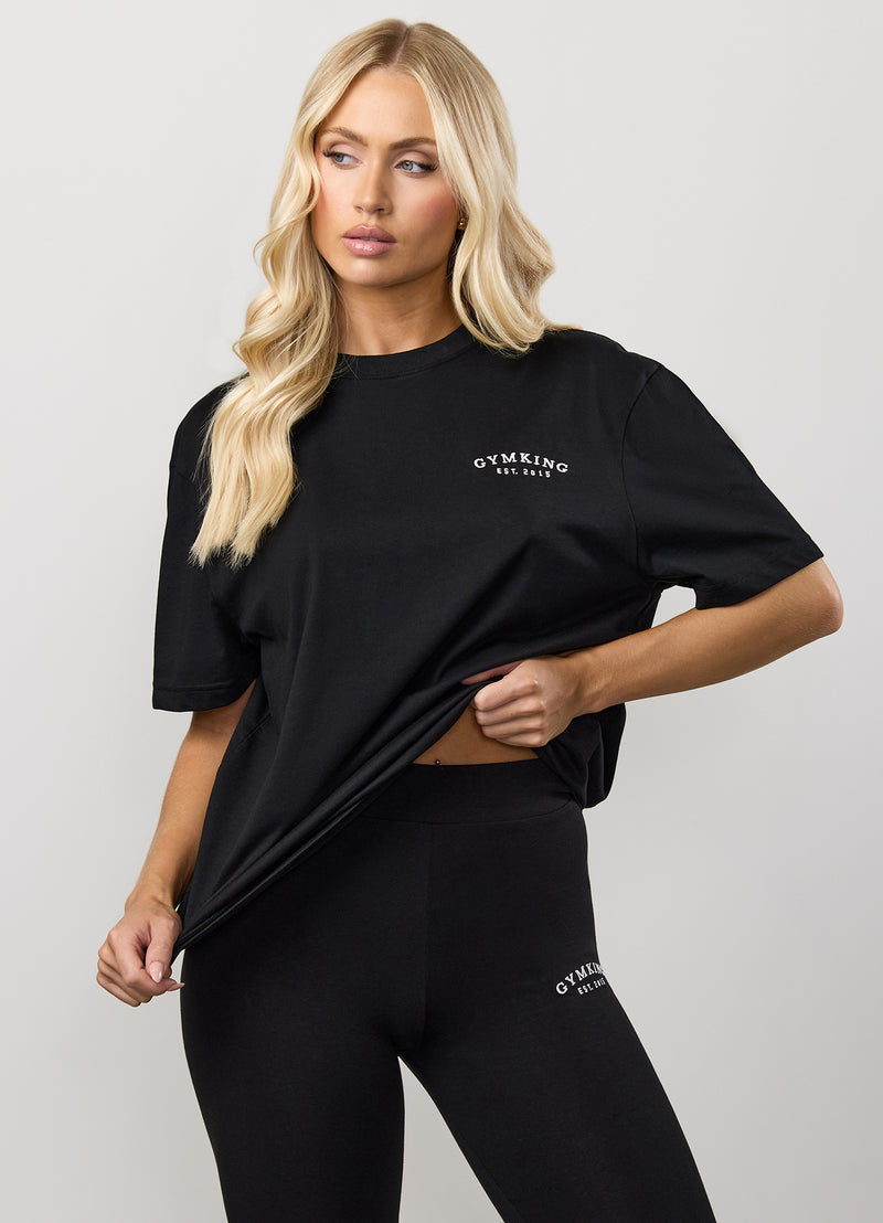 Gym King Compose Cotton BF Tee - Black