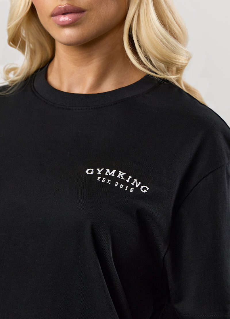 Gym King Compose Cotton BF Tee - Black