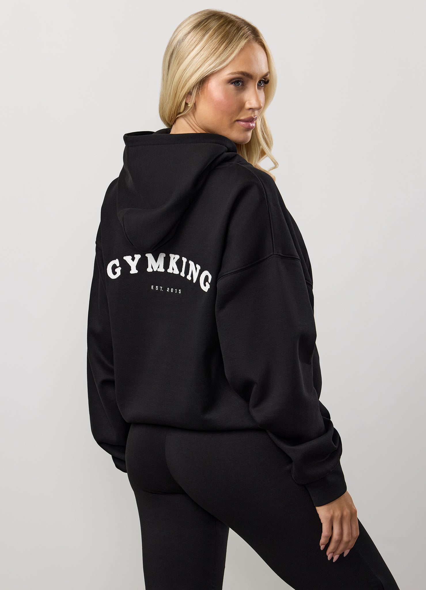 Gym King Compose Fleece Oversized Hood - Black
